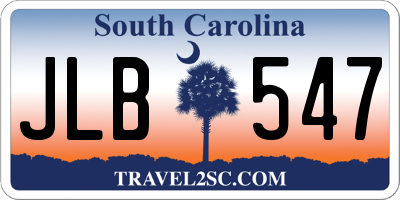 SC license plate JLB547