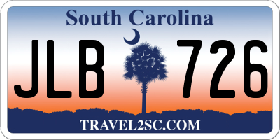 SC license plate JLB726