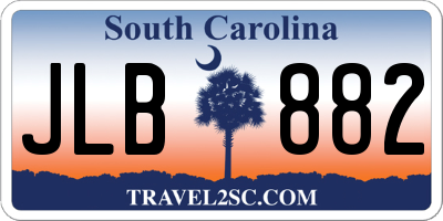 SC license plate JLB882