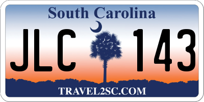 SC license plate JLC143