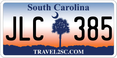 SC license plate JLC385
