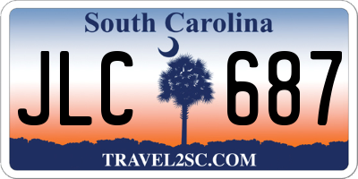 SC license plate JLC687