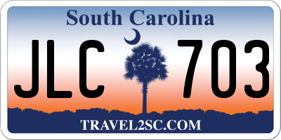 SC license plate JLC703