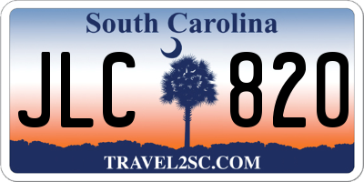SC license plate JLC820