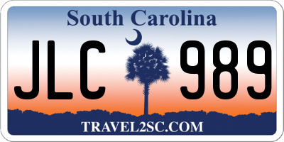 SC license plate JLC989