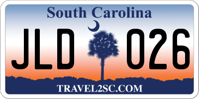 SC license plate JLD026