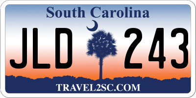 SC license plate JLD243