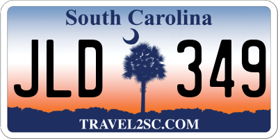 SC license plate JLD349