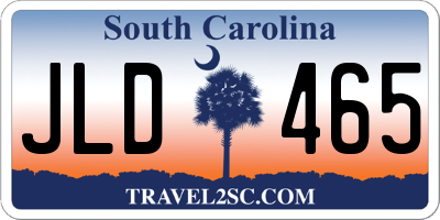 SC license plate JLD465