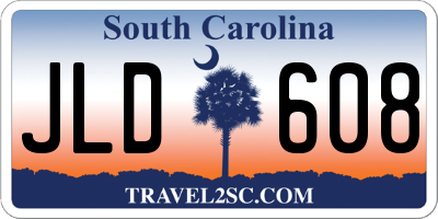 SC license plate JLD608