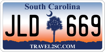 SC license plate JLD669
