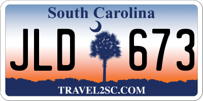 SC license plate JLD673