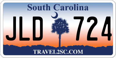 SC license plate JLD724