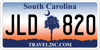 SC license plate JLD820