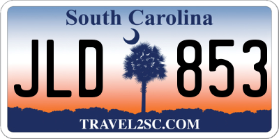 SC license plate JLD853