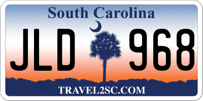SC license plate JLD968