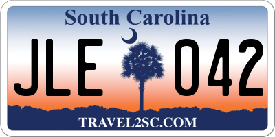 SC license plate JLE042