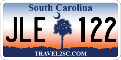 SC license plate JLE122