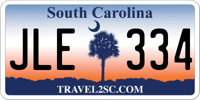 SC license plate JLE334