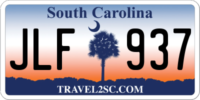 SC license plate JLF937