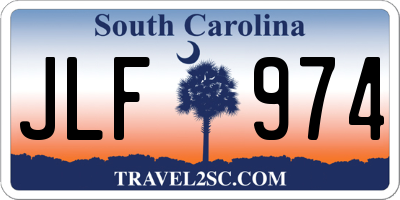 SC license plate JLF974