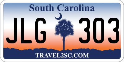 SC license plate JLG303