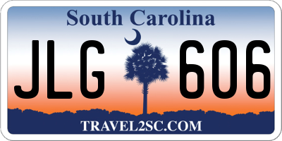SC license plate JLG606