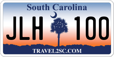 SC license plate JLH100