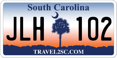 SC license plate JLH102