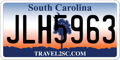 SC license plate JLH5963