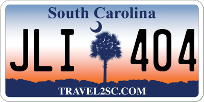 SC license plate JLI404