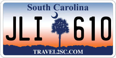 SC license plate JLI610