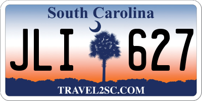 SC license plate JLI627