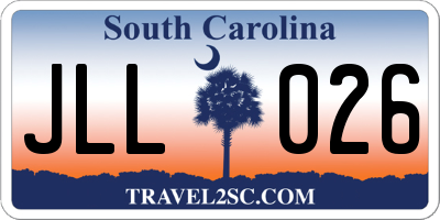 SC license plate JLL026