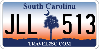 SC license plate JLL513