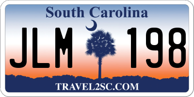 SC license plate JLM198