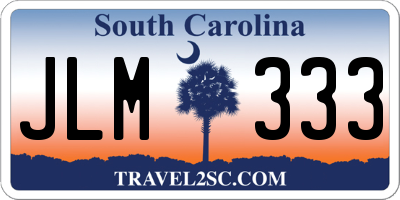 SC license plate JLM333