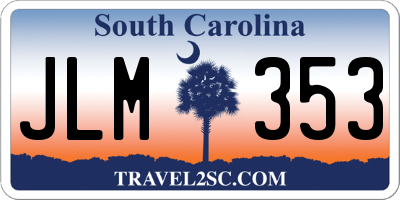 SC license plate JLM353