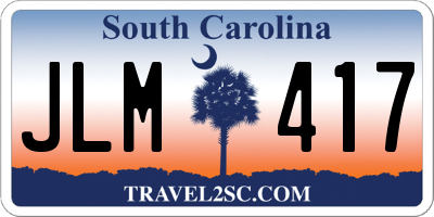 SC license plate JLM417