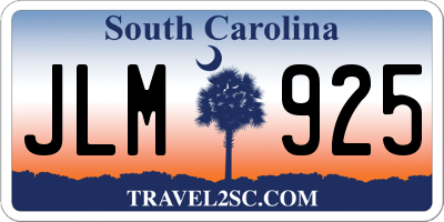 SC license plate JLM925