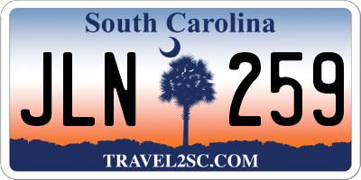 SC license plate JLN259