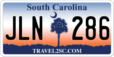 SC license plate JLN286