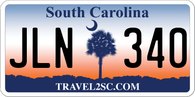 SC license plate JLN340