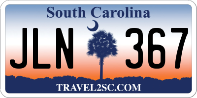 SC license plate JLN367