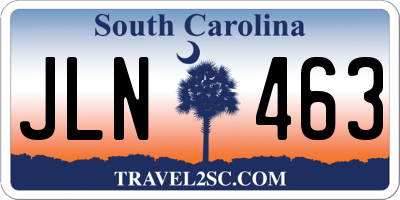 SC license plate JLN463