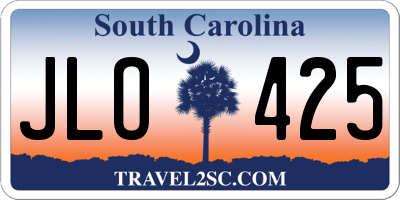 SC license plate JLO425