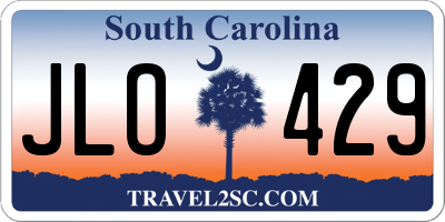 SC license plate JLO429