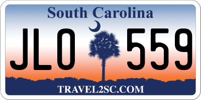 SC license plate JLO559
