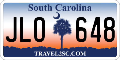 SC license plate JLO648