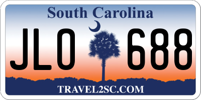 SC license plate JLO688